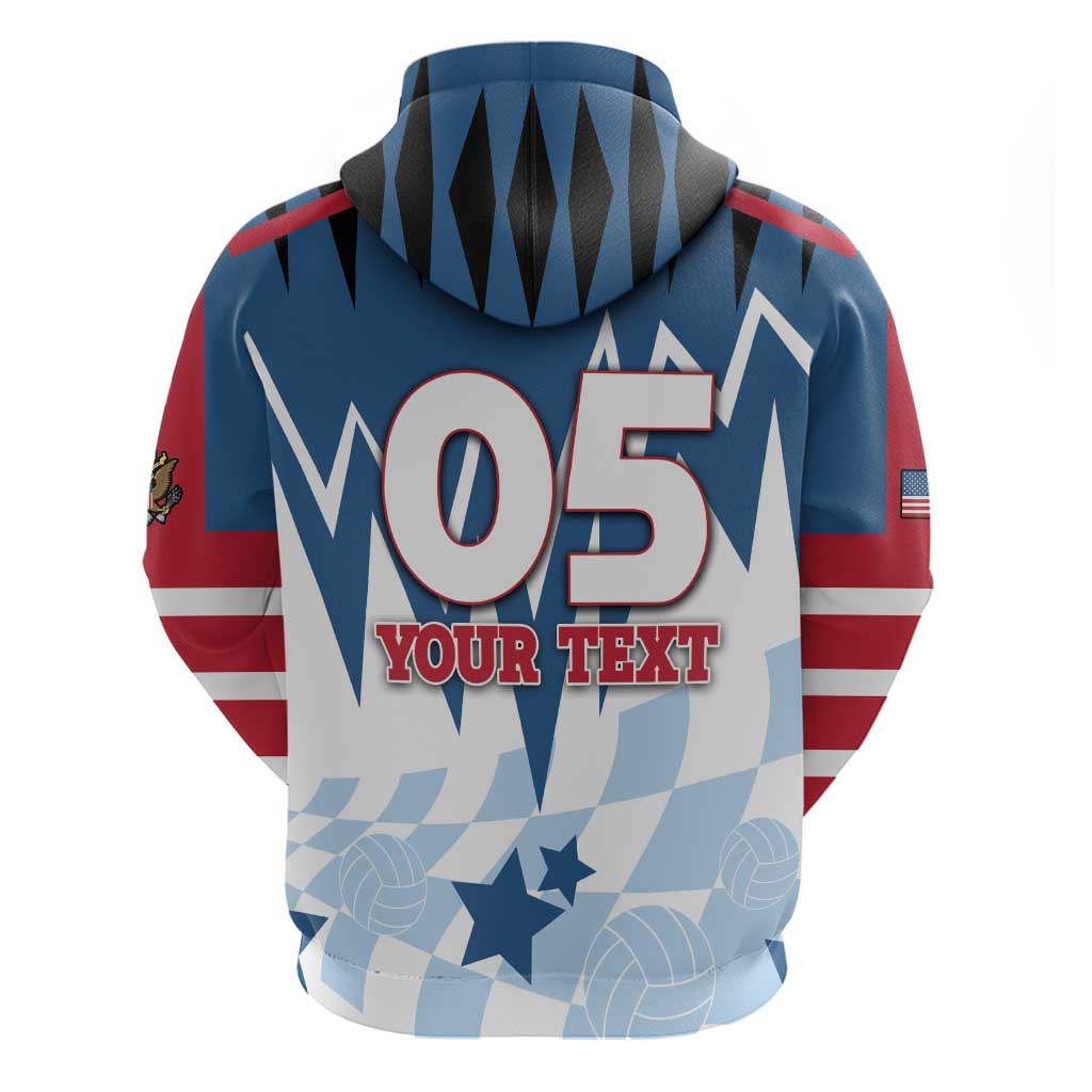 Custom USA Volleyball Hoodie Bump Set Spike Repeat