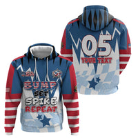 Custom USA Volleyball Hoodie Bump Set Spike Repeat