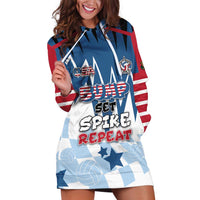 Custom USA Volleyball Hoodie Dress Bump Set Spike Repeat