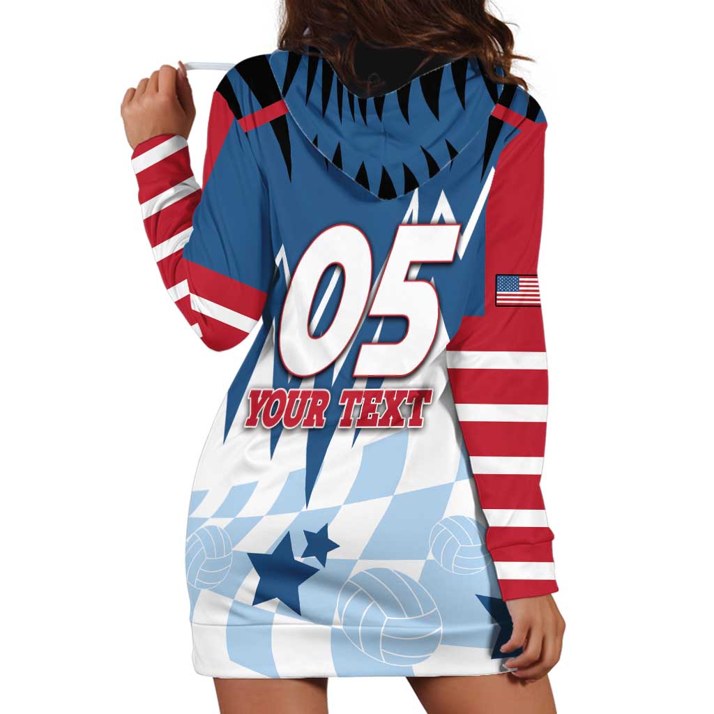 Custom USA Volleyball Hoodie Dress Bump Set Spike Repeat