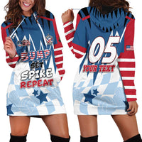 Custom USA Volleyball Hoodie Dress Bump Set Spike Repeat