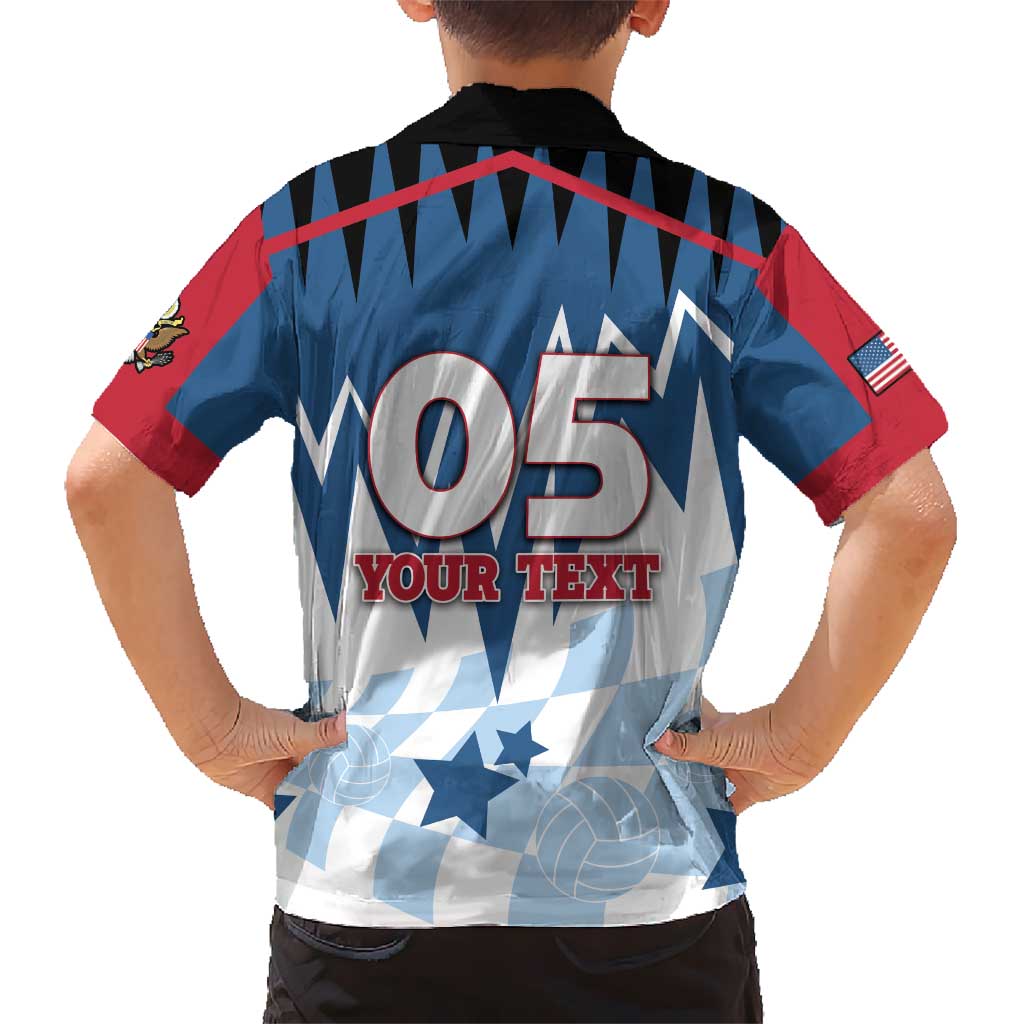 Custom USA Volleyball Kid Hawaiian Shirt Bump Set Spike Repeat