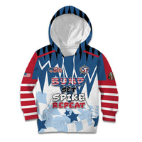 Custom USA Volleyball Kid Hoodie Bump Set Spike Repeat