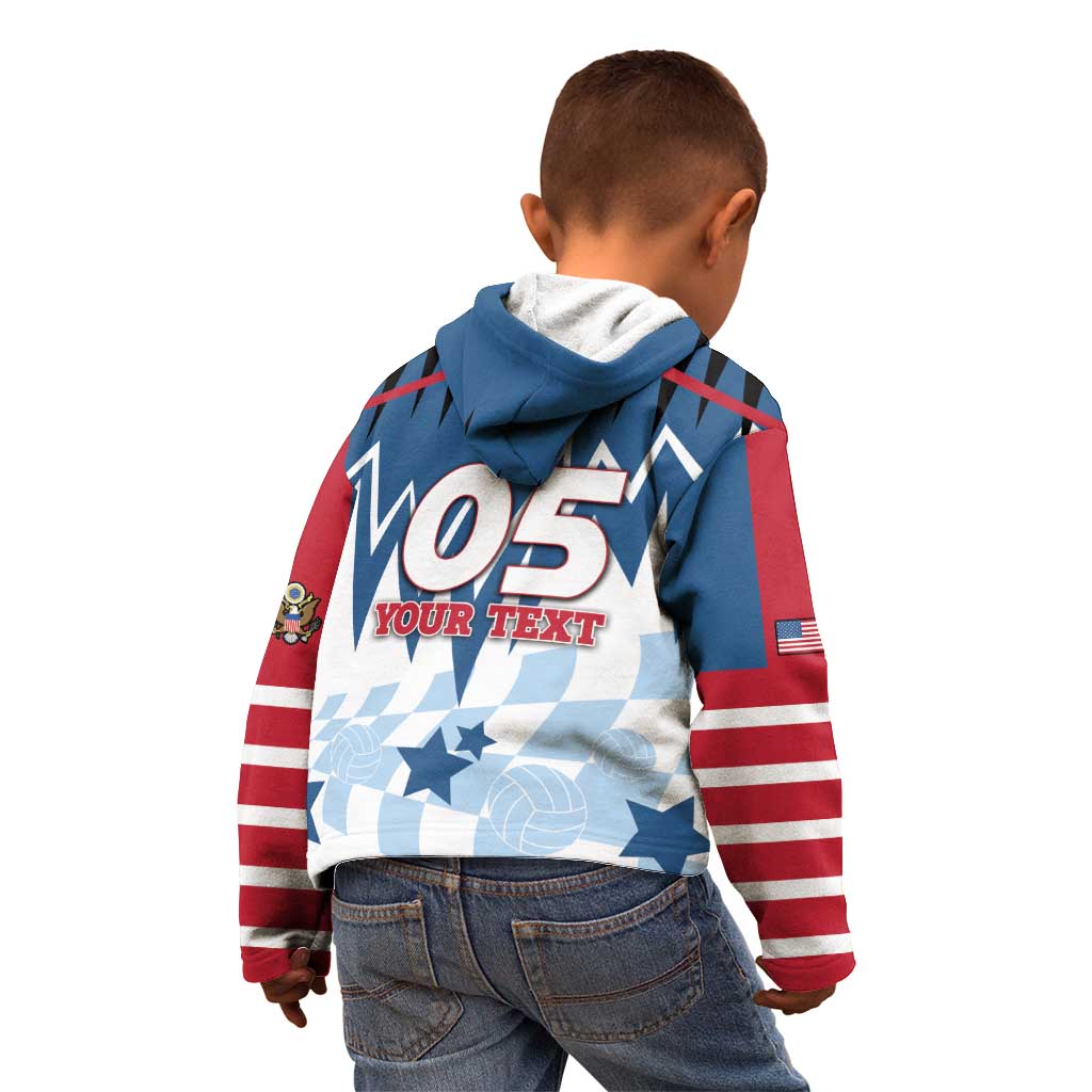 Custom USA Volleyball Kid Hoodie Bump Set Spike Repeat