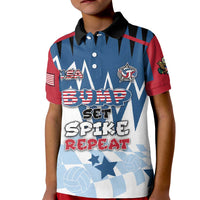 Custom USA Volleyball Kid Polo Shirt Bump Set Spike Repeat