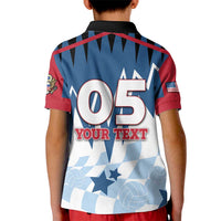 Custom USA Volleyball Kid Polo Shirt Bump Set Spike Repeat
