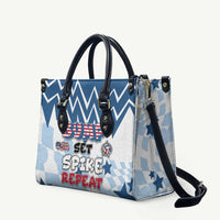 USA Volleyball Leather Bag Bump Set Spike Repeat