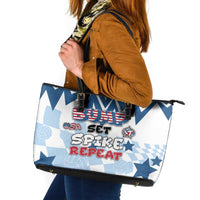 USA Volleyball Leather Tote Bag Bump Set Spike Repeat