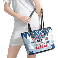 USA Volleyball Leather Tote Bag Bump Set Spike Repeat