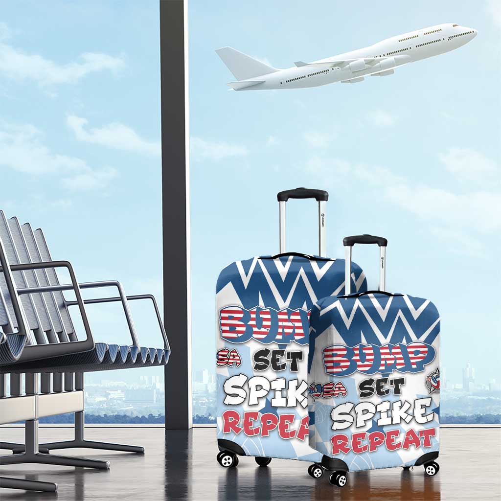 USA Volleyball Luggage Cover Bump Set Spike Repeat