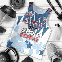 Custom USA Volleyball Men Tank Top Bump Set Spike Repeat