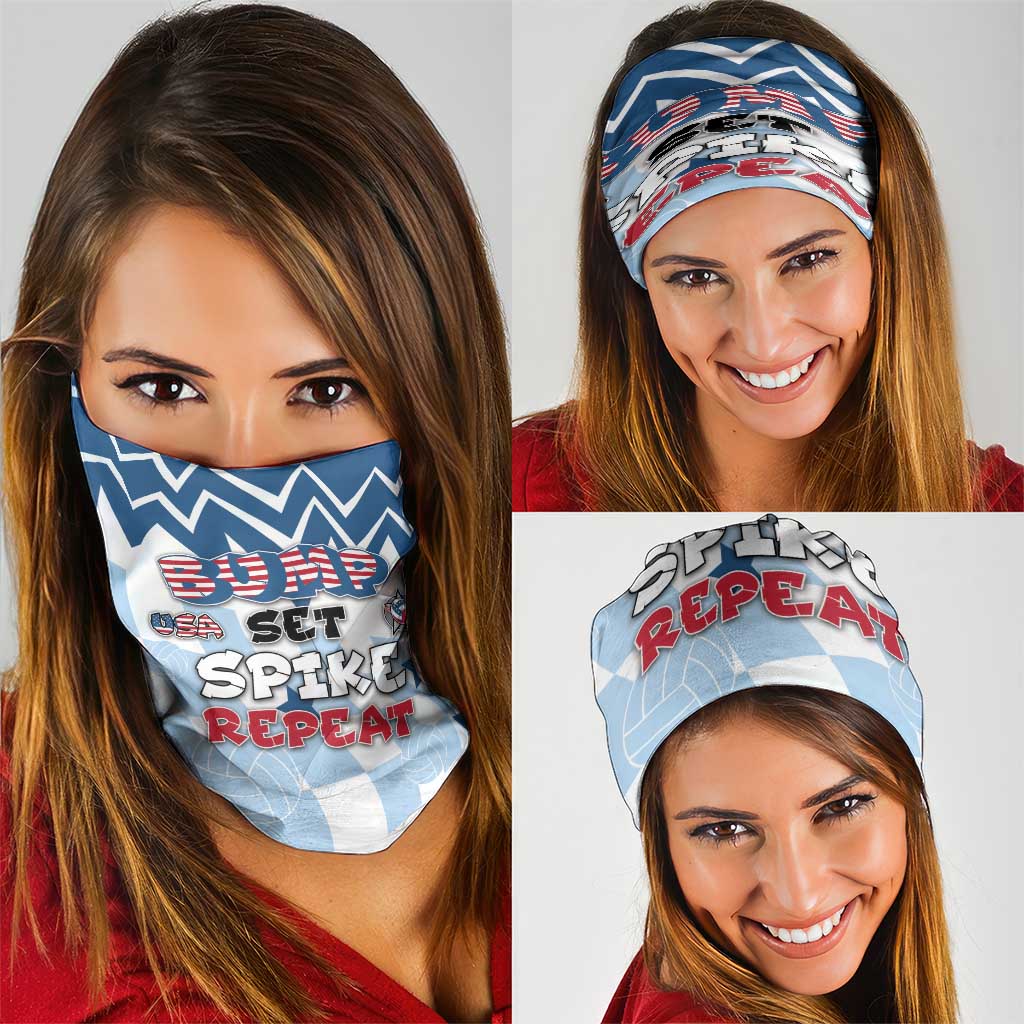 USA Volleyball Neck Gaiter Bump Set Spike Repeat