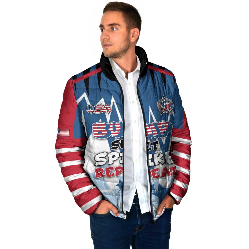 Custom USA Volleyball Padded Jacket Bump Set Spike Repeat