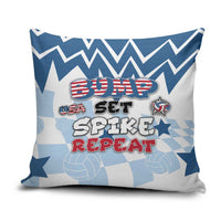 USA Volleyball Pillow Cover Bump Set Spike Repeat
