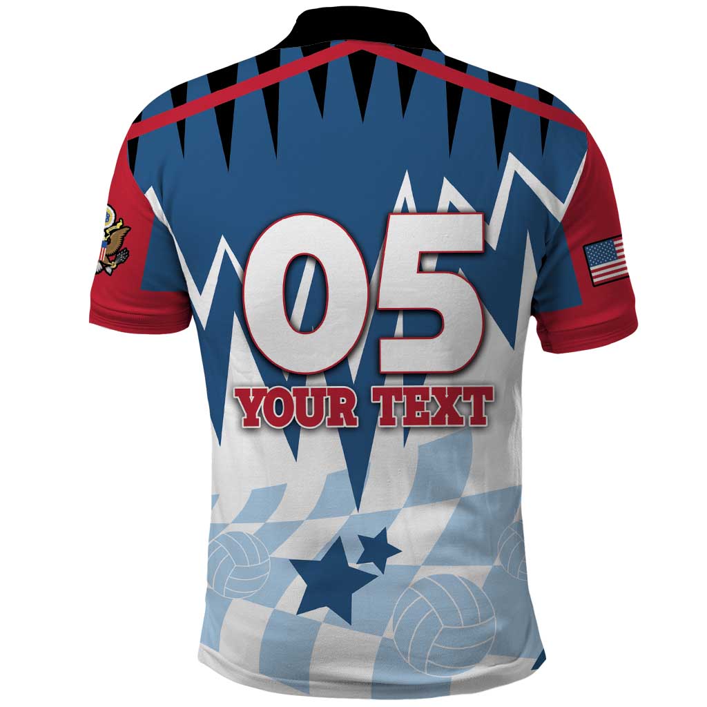 Custom USA Volleyball Polo Shirt Bump Set Spike Repeat