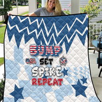 USA Volleyball Quilt Bump Set Spike Repeat
