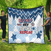 USA Volleyball Quilt Bump Set Spike Repeat