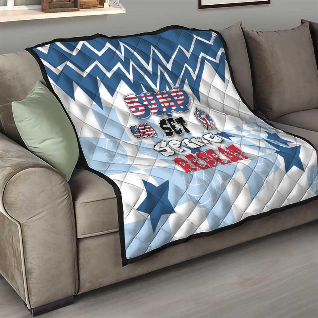 USA Volleyball Quilt Bump Set Spike Repeat