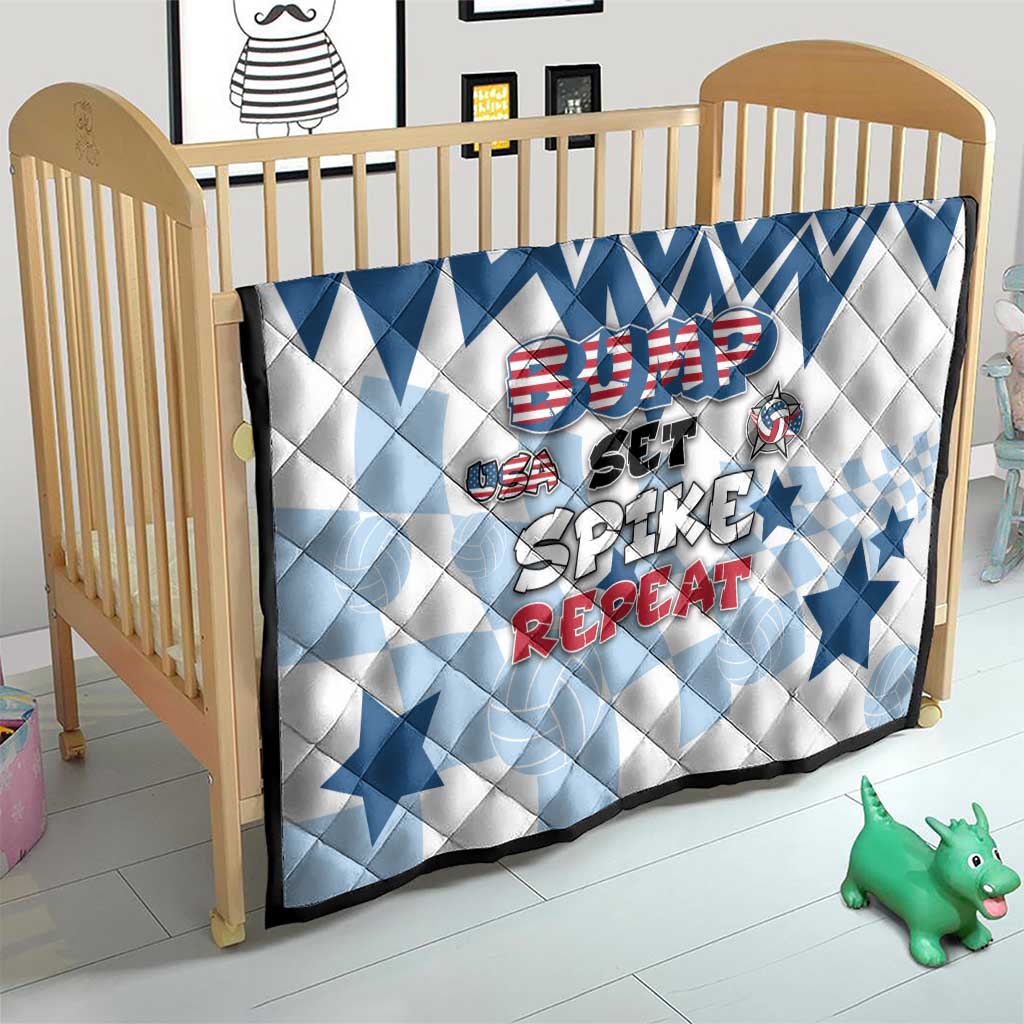 USA Volleyball Quilt Bump Set Spike Repeat