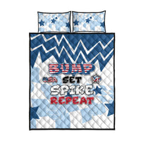 USA Volleyball Quilt Bed Set Bump Set Spike Repeat