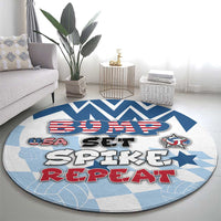 USA Volleyball Round Carpet Bump Set Spike Repeat