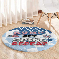 USA Volleyball Round Carpet Bump Set Spike Repeat