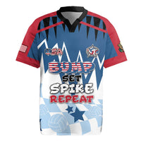 Custom USA Volleyball Rugby Jersey Bump Set Spike Repeat