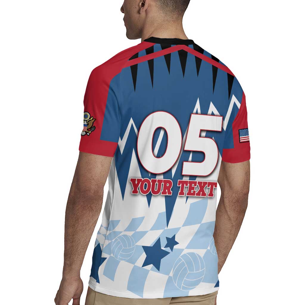 Custom USA Volleyball Rugby Jersey Bump Set Spike Repeat