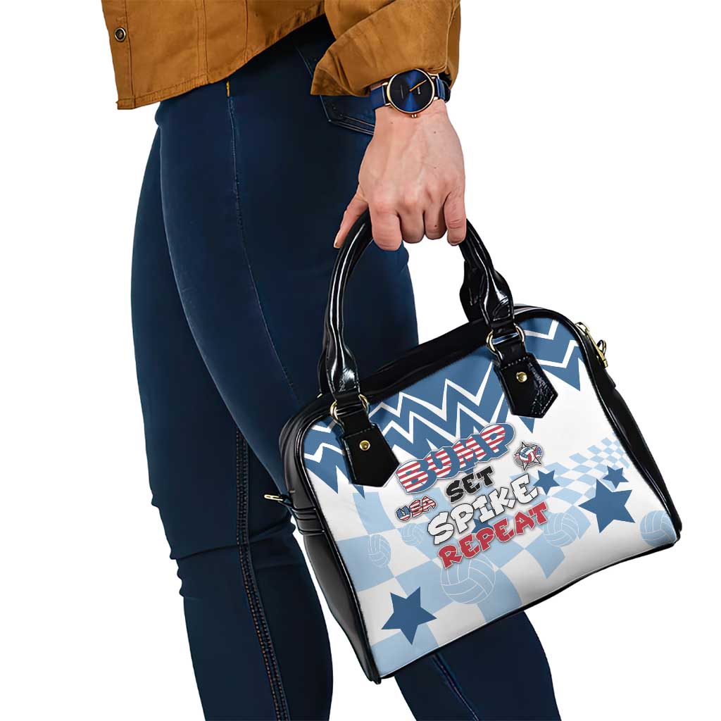 USA Volleyball Shoulder Handbag Bump Set Spike Repeat