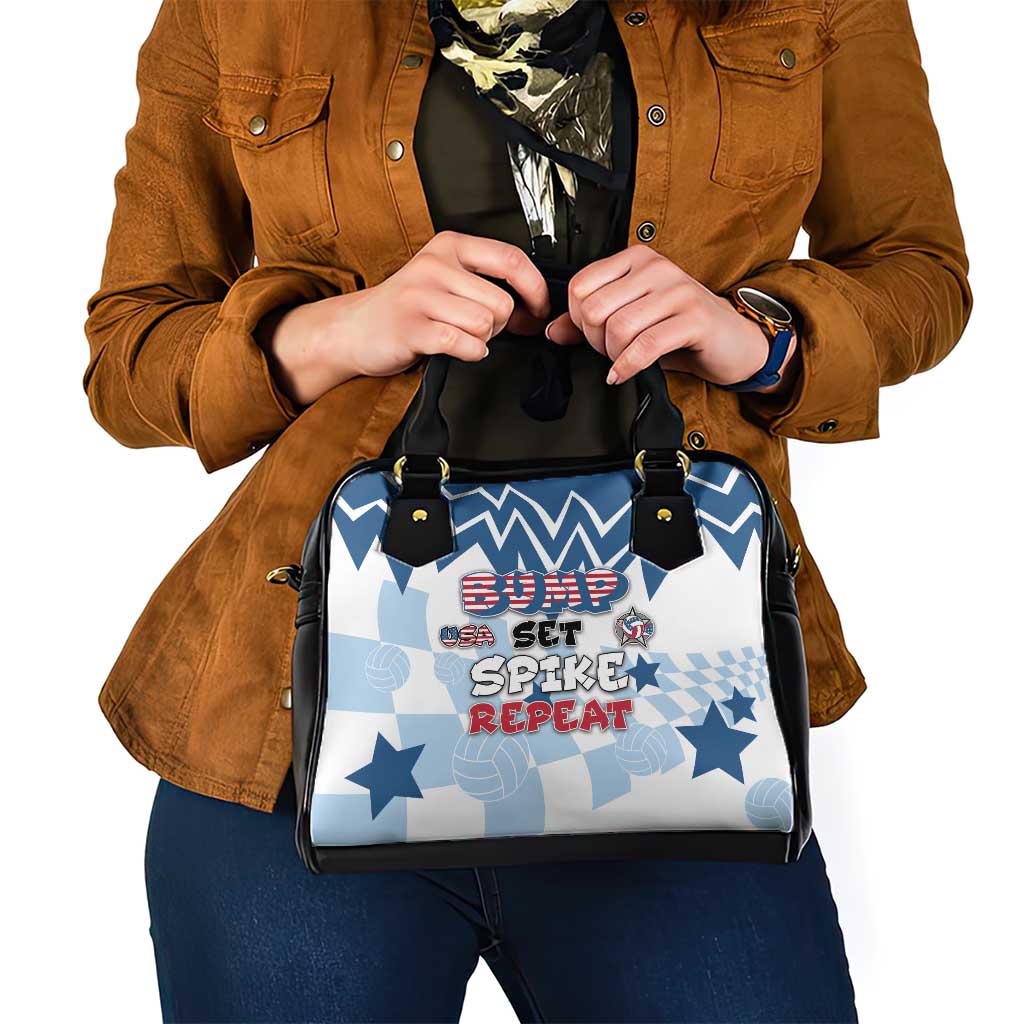 USA Volleyball Shoulder Handbag Bump Set Spike Repeat
