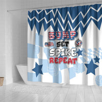 USA Volleyball Shower Curtain Bump Set Spike Repeat