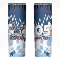 Custom USA Volleyball Skinny Tumbler Bump Set Spike Repeat
