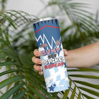 Custom USA Volleyball Skinny Tumbler Bump Set Spike Repeat