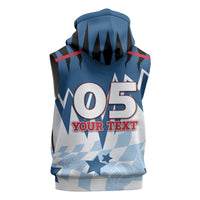 Custom USA Volleyball Sleeveless Hoodie Bump Set Spike Repeat