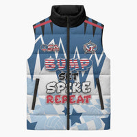 Custom USA Volleyball Sleeveless Puffer Jacket Bump Set Spike Repeat