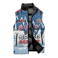 Custom USA Volleyball Sleeveless Puffer Jacket Bump Set Spike Repeat