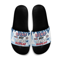 USA Volleyball Slide Sandals Bump Set Spike Repeat