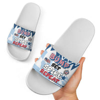 USA Volleyball Slide Sandals Bump Set Spike Repeat