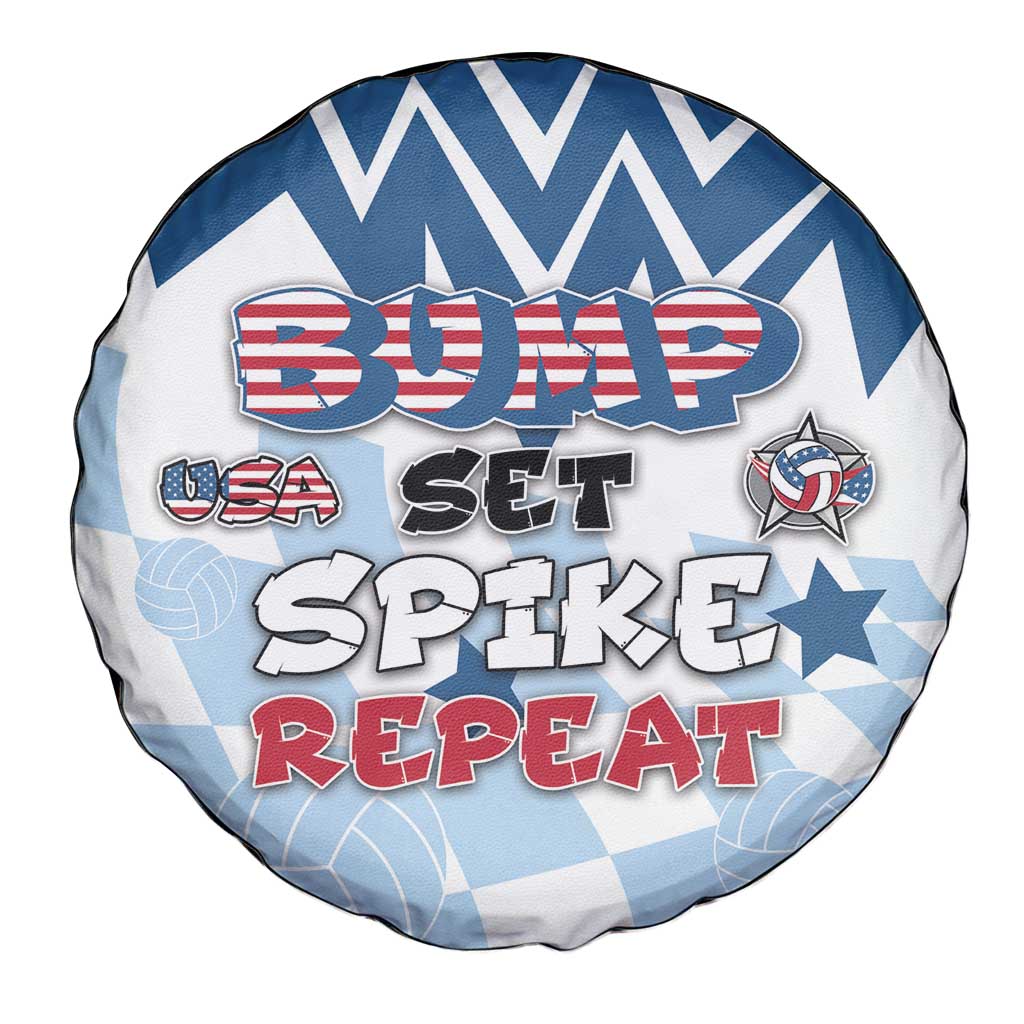 USA Volleyball Spare Tire Cover Bump Set Spike Repeat
