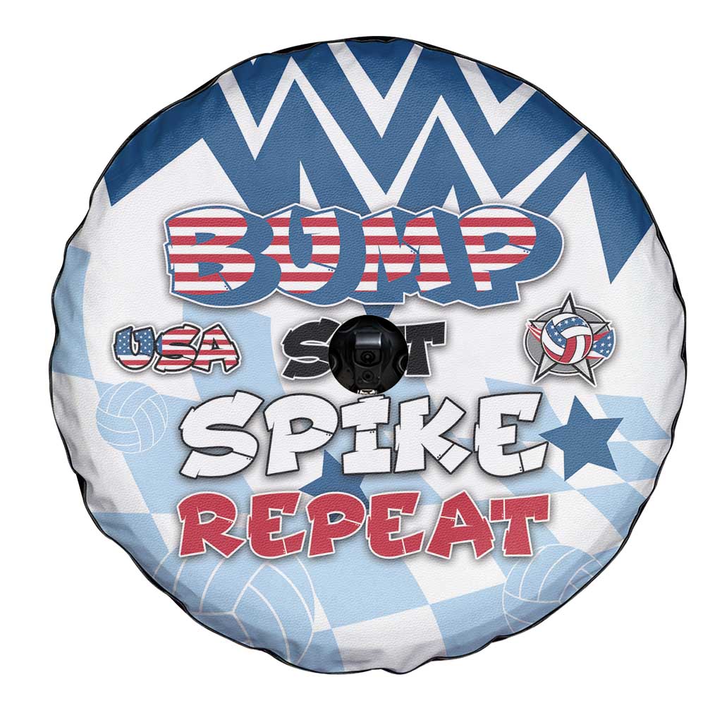 USA Volleyball Spare Tire Cover Bump Set Spike Repeat