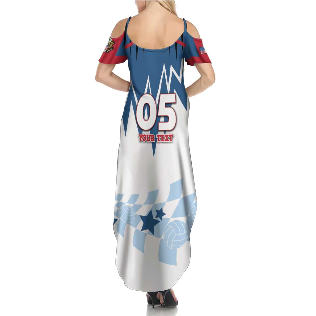 Custom USA Volleyball Summer Maxi Dress Bump Set Spike Repeat