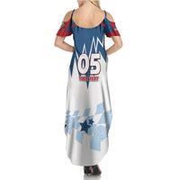 Custom USA Volleyball Summer Maxi Dress Bump Set Spike Repeat
