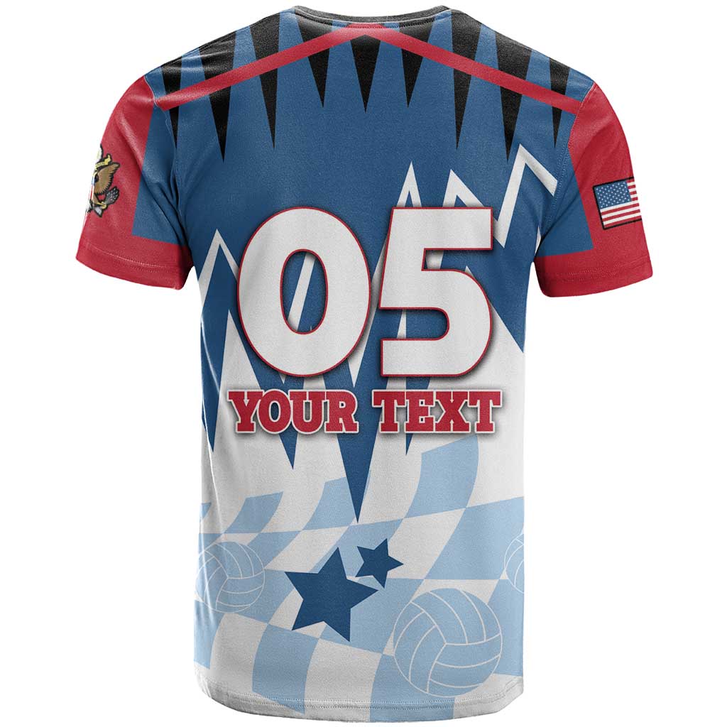Custom USA Volleyball T Shirt Bump Set Spike Repeat