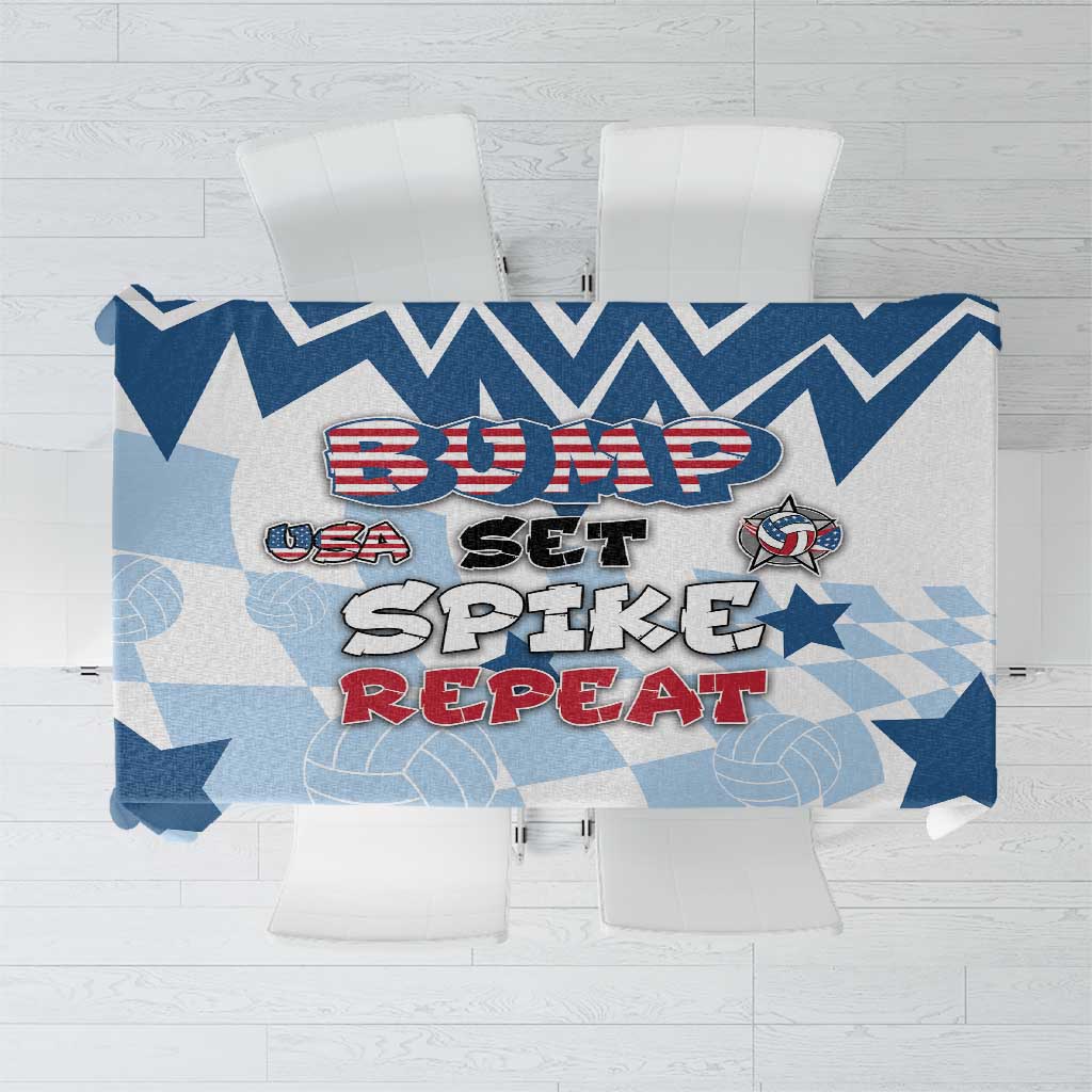 USA Volleyball Tablecloth Bump Set Spike Repeat