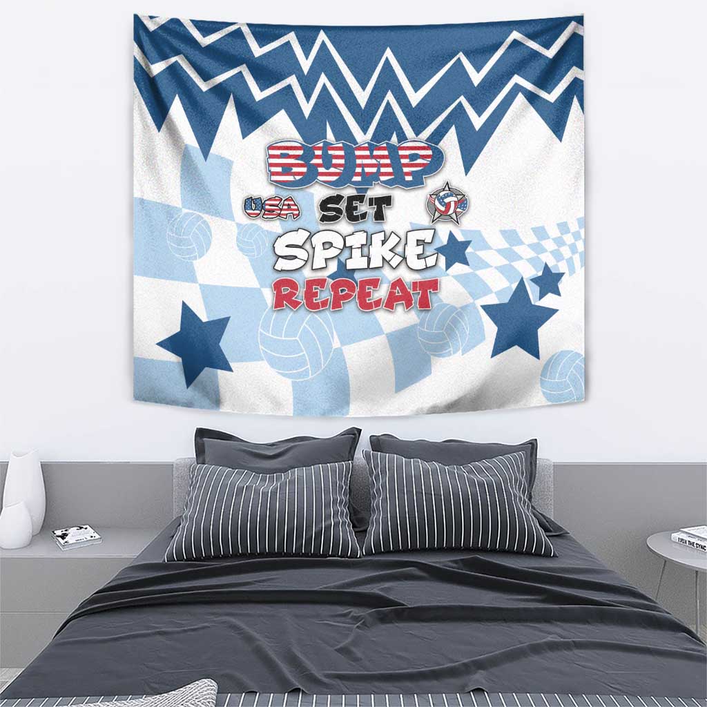 USA Volleyball Tapestry Bump Set Spike Repeat