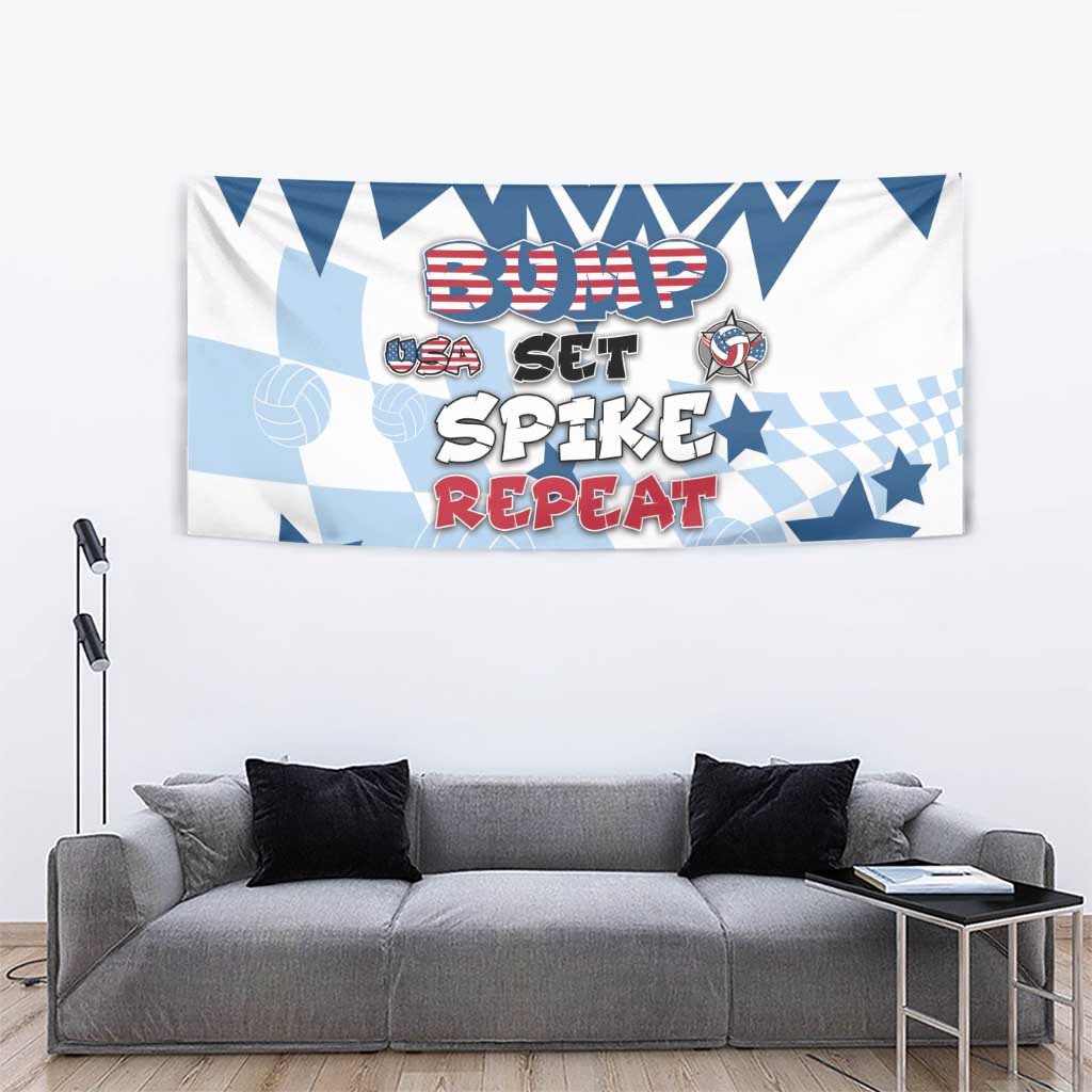 USA Volleyball Tapestry Bump Set Spike Repeat