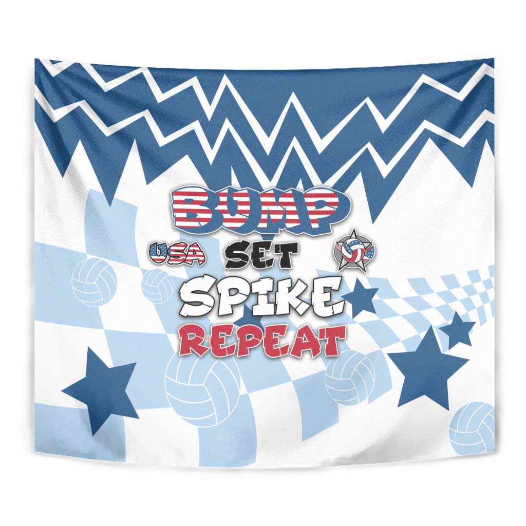 USA Volleyball Tapestry Bump Set Spike Repeat