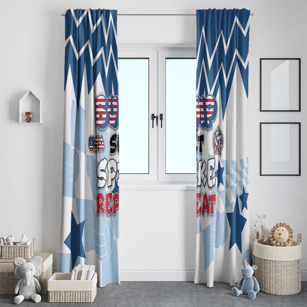 USA Volleyball Window Curtain Bump Set Spike Repeat