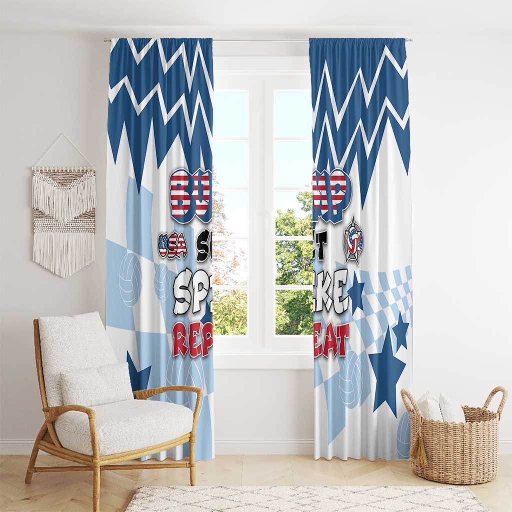 USA Volleyball Window Curtain Bump Set Spike Repeat