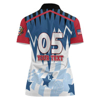 Custom USA Volleyball Women Polo Shirt Bump Set Spike Repeat
